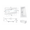 Акрилова ванна Besco Infinity 150x90 L, асиметрична (WAI-150-NL)